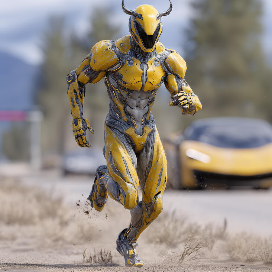 Yellow Pronghorn Sentinel